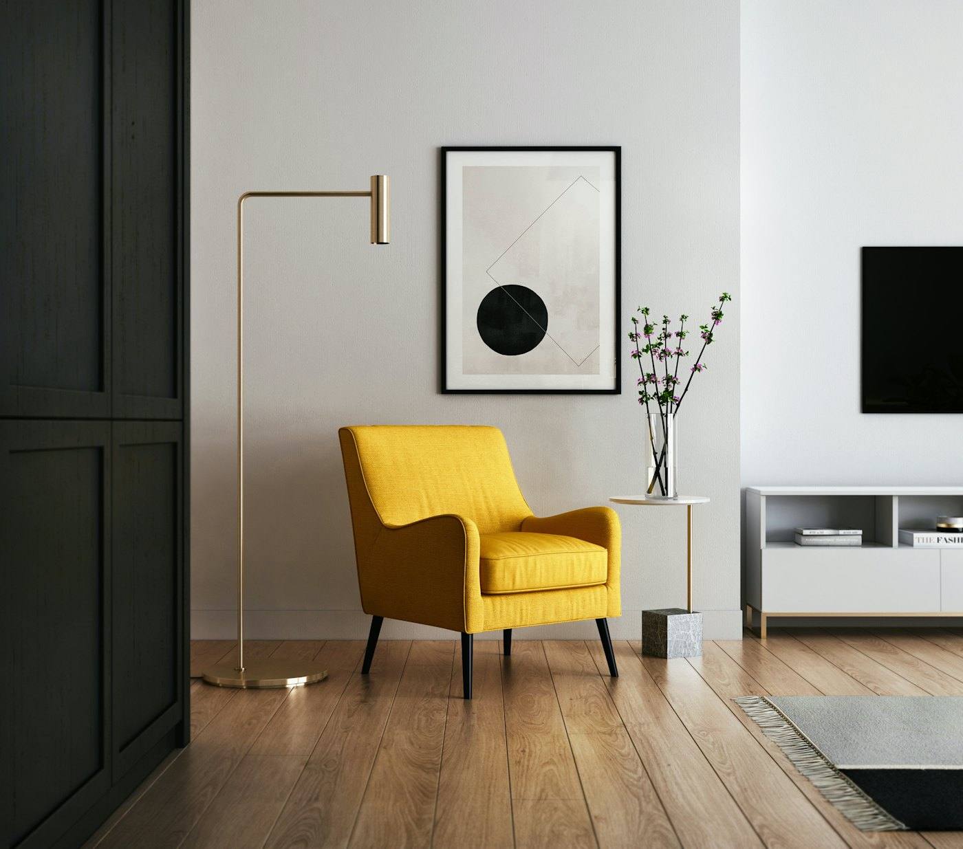 Interior luminoso de una vivienda